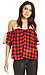 Line & Dot Empire Records Buffalo Plaid Top Thumb 1