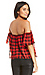 Line & Dot Empire Records Buffalo Plaid Top Thumb 2