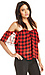 Line & Dot Empire Records Buffalo Plaid Top Thumb 3