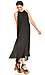 Line & Dot Pleated Maxi Dress Thumb 3