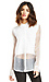 JOA Collar Sheer Dress Shirt Thumb 2