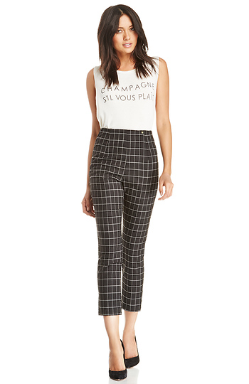 Harlyn Plaid Peg Leg Trouser Slide 1