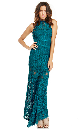 Nightcap Florence Lace Halter Gown Slide 1