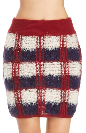 Joa red hotsell plaid skirt