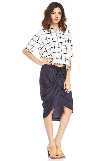 navy sarong skirt