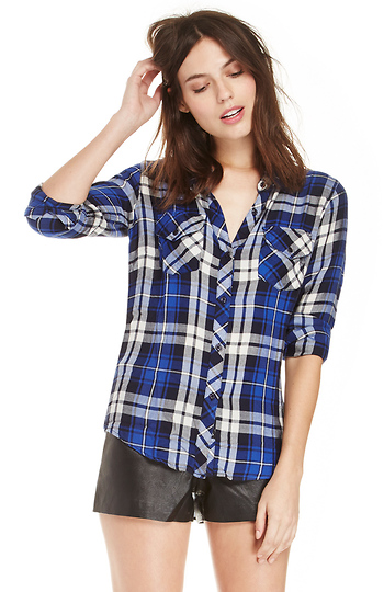 Rails Carmen Plaid Button Down Shirt Slide 1