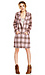 Glamorous Plaid Checked Longline Coat Thumb 5