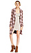 Glamorous Plaid Checked Longline Coat Thumb 2