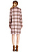 Glamorous Plaid Checked Longline Coat Thumb 3