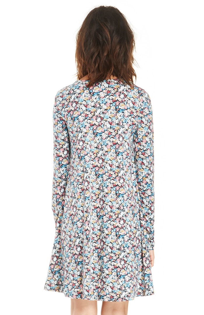 Glamorous Jersey Swing Dress in Floral Multi | DAILYLOOK