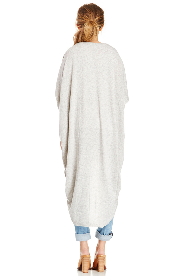 Glamorous Long Cocoon Cardigan in Grey DAILYLOOK
