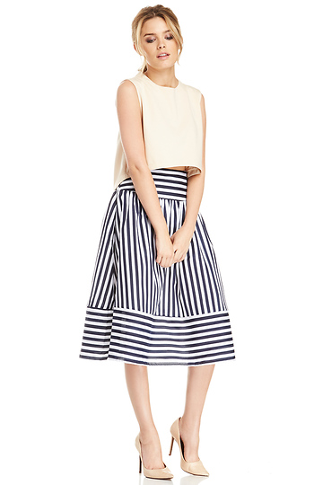 J.O.A. Stripe Panel Skirt Slide 1