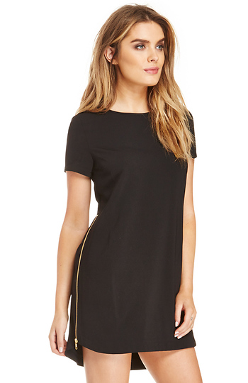 DAILYLOOK Zippered Woven Shift Dress Slide 1