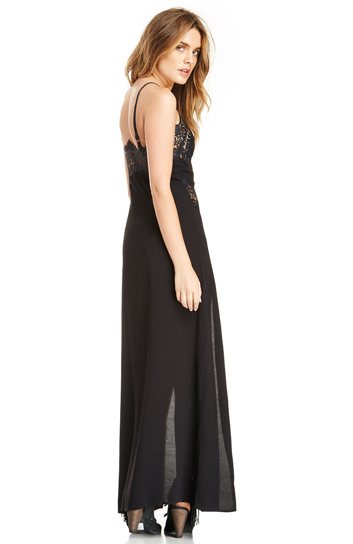 bustier gown in black for love & lemons