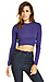 Knit Long Sleeve Crop Top Thumb 1