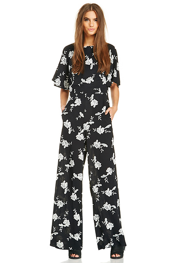 Line & Dot Blossom Jumpsuit Slide 1