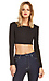 Hilton Long Sleeve Crop Top Thumb 1