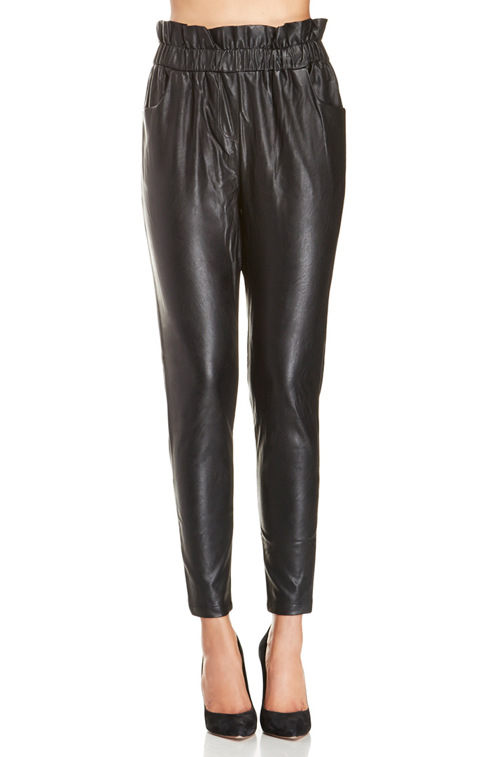 ASILIO Pop Rock Vegan Leather Pants in Black | DAILYLOOK