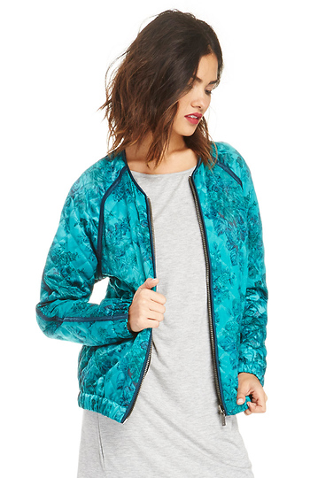 Maison Scotch Floral Quilted Bomber Jacket Slide 1