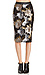 J.O.A. Floral Sequin Pencil Skirt Thumb 3