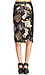 J.O.A. Floral Sequin Pencil Skirt Thumb 4