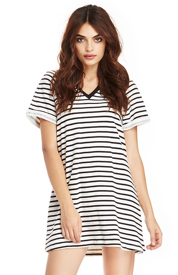 The Fifth Label Drop The Game Striped T-Shirt Dress Slide 1