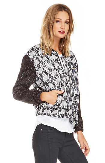 Maison Scotch Lace Relaxed Fit Bomber Jacket Slide 1
