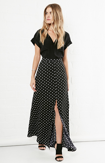 Polka Dot Maxi Skirt Slide 1