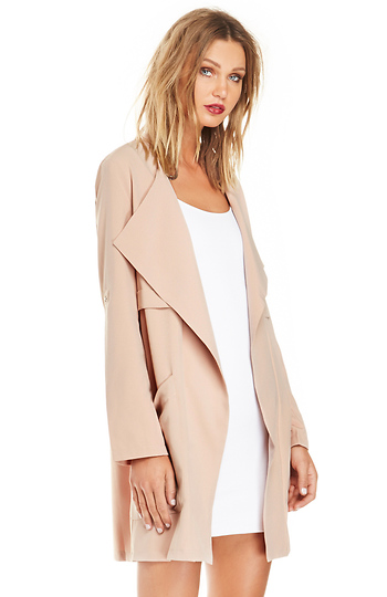 Cameron Cropped Trench Coat Slide 1