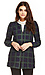 Harlyn Georgette Plaid Coat Thumb 1