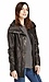 ONE by One Teaspoon Leather Patchwork Convertible Jacket Thumb 4