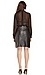 JAGGAR Black Mamba Leather Skirt Thumb 2