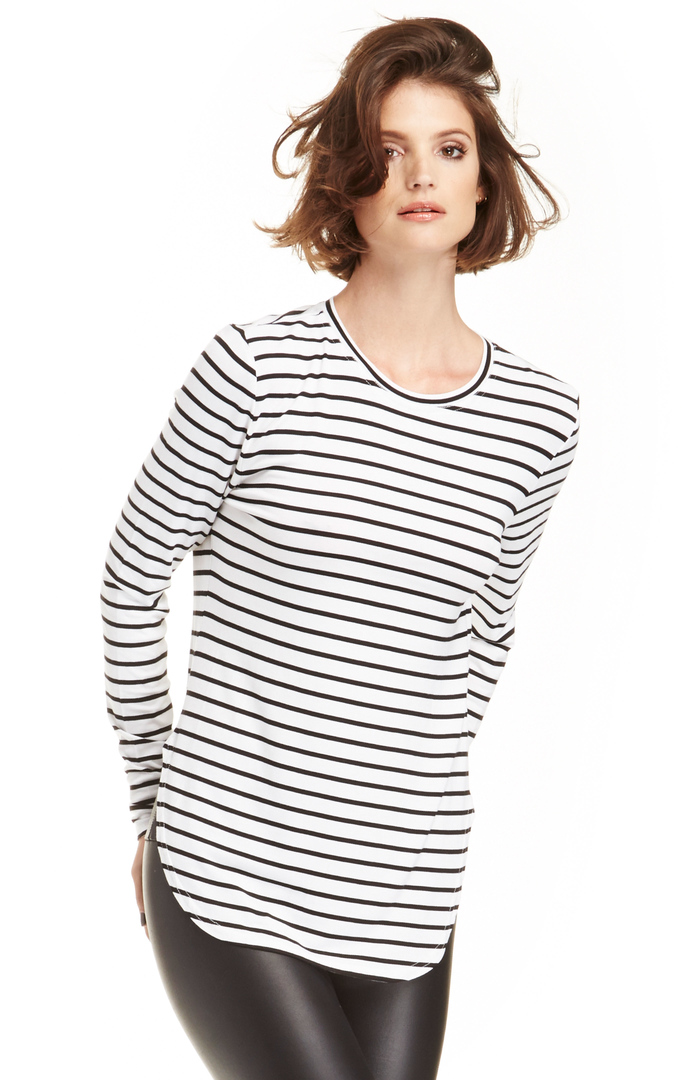 The Fifth Label All Night Long Sleeve Top in Black/White | DAILYLOOK