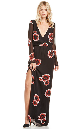 Winston White Floral Scarlet Dress Slide 1