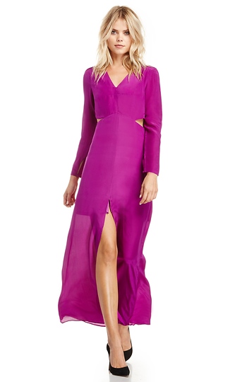 Line & Dot Norma Silk Maxi Dress Slide 1