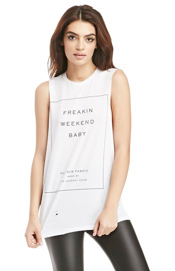 The Laundry Room Freakin Weekend Muscle Tee Slide 1