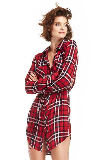 Rails Nadine Button Down Plaid Tunic Slide 1