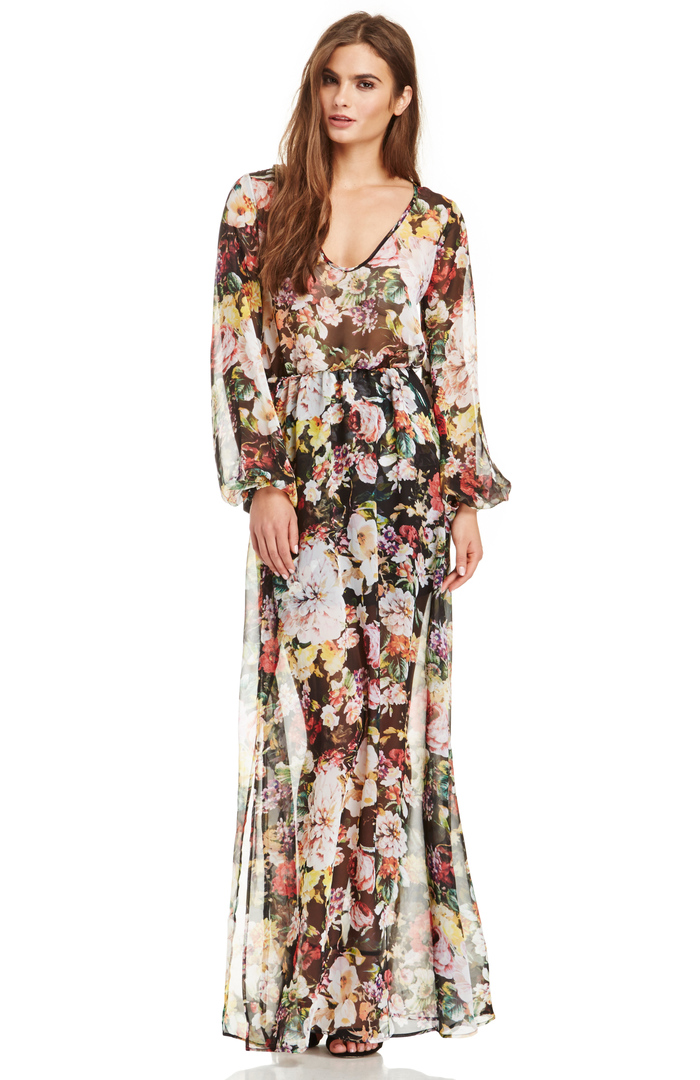 show me your mumu floral maxi