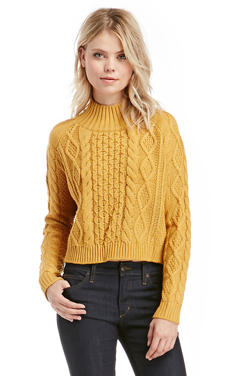 MINKPINK Chalet Girl Cable Knit Sweater Slide 1