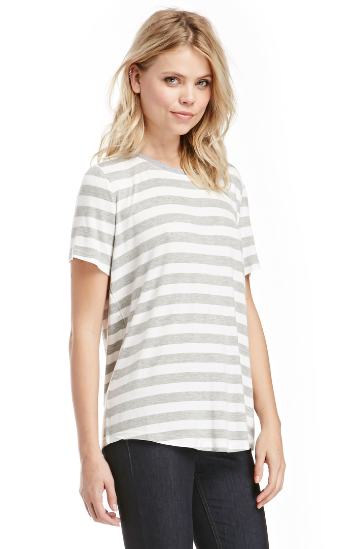 The Fifth Label Maddening Striped T-Shirt in Grey | DAILYLOOK
