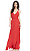 ARYN K. V-Neck Cross Back Maxi Dress Thumb 1