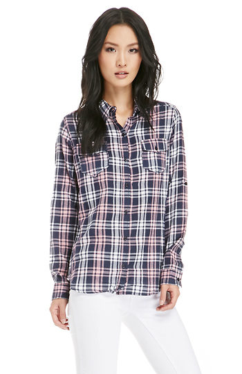 Baxter Plaid Cotton Button Down Slide 1