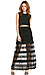 J.O.A. Pleated Striped Sheer Maxi Skirt Thumb 1