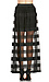 J.O.A. Pleated Striped Sheer Maxi Skirt Thumb 3