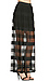 J.O.A. Pleated Striped Sheer Maxi Skirt Thumb 4