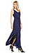 Crepe V-Back Maxi Dress Thumb 3