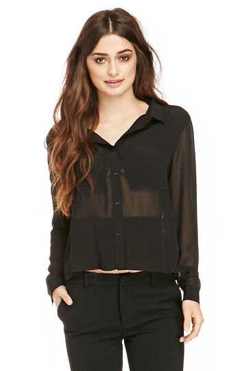 Lost In Thought Sheer Shirt Slide 1