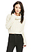 J.O.A. Funnel Neck Cropped Cable Sweater Thumb 1