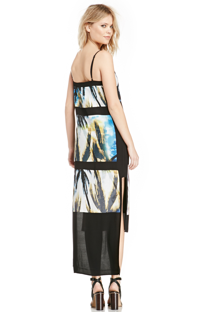 SUBOO Panelled Maxi Dress in Floral Multi DAILYLOOK