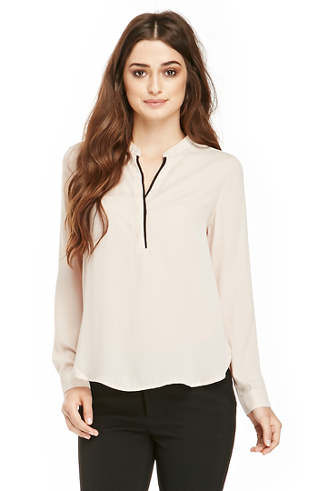 Carlton V-Neck Blouse Slide 1